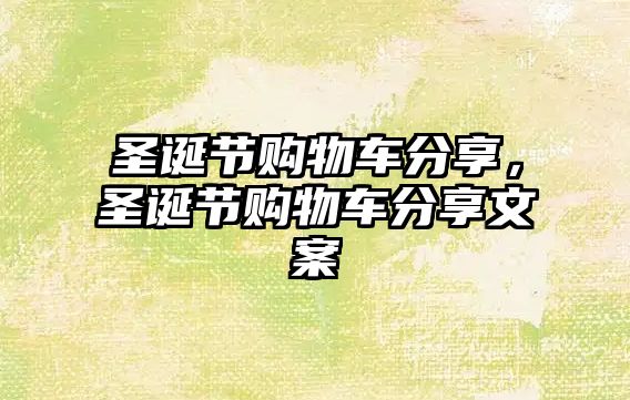 圣誕節(jié)購物車分享，圣誕節(jié)購物車分享文案