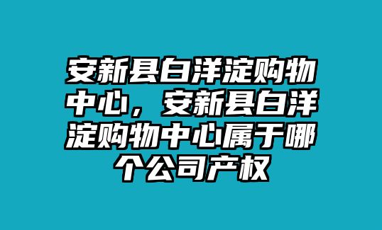 安新縣白洋淀購物中心，安新縣白洋淀購物中心屬于哪個公司產權